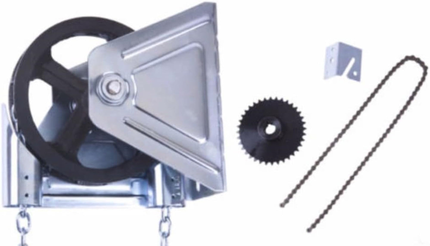 Garage Door Chain Hoist Replacement Kit Model 2000R 4:1 Reduction Wall Mount (1 Inch Shaft) - Fix and Repair Garage Opener Hardware Parts Set