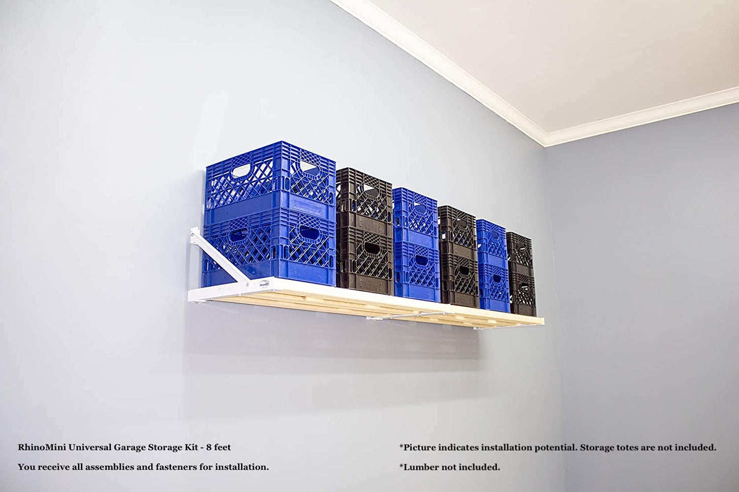 Rhino Shelf RhinoMini Universal Garage Storage Kit - 8 feet