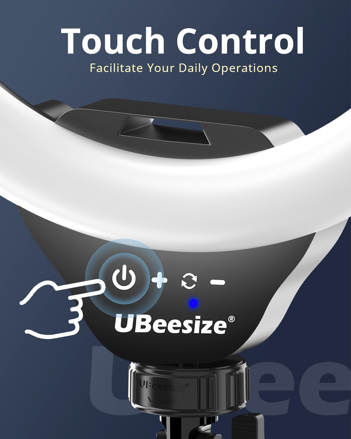 UBeesize 12'' LED Ring Light with 62'' Tripod Stand, Selfie Ring Light for Video Recording, Live Streaming, TikTok & YouTube, Compatible with iPhone & Android (Black)