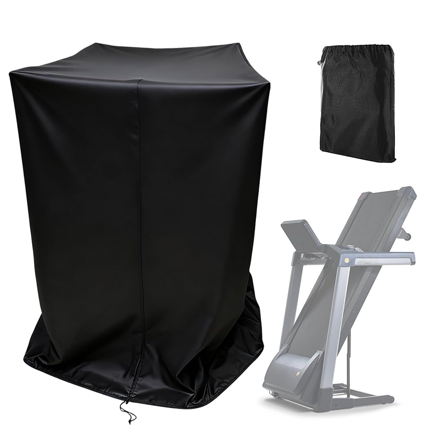 Folding Treadmill Cover - Running Machine Protective Case 210D Heavy Duty Organizer Home Fitness Accessories（37″L x 30″W x 63″H）