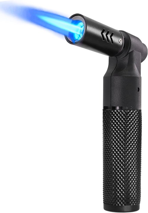 Luxgaze Butane Torch - Refillable Mini Blow Torch with Big Jet Flame for Culinary & BBQ | Black