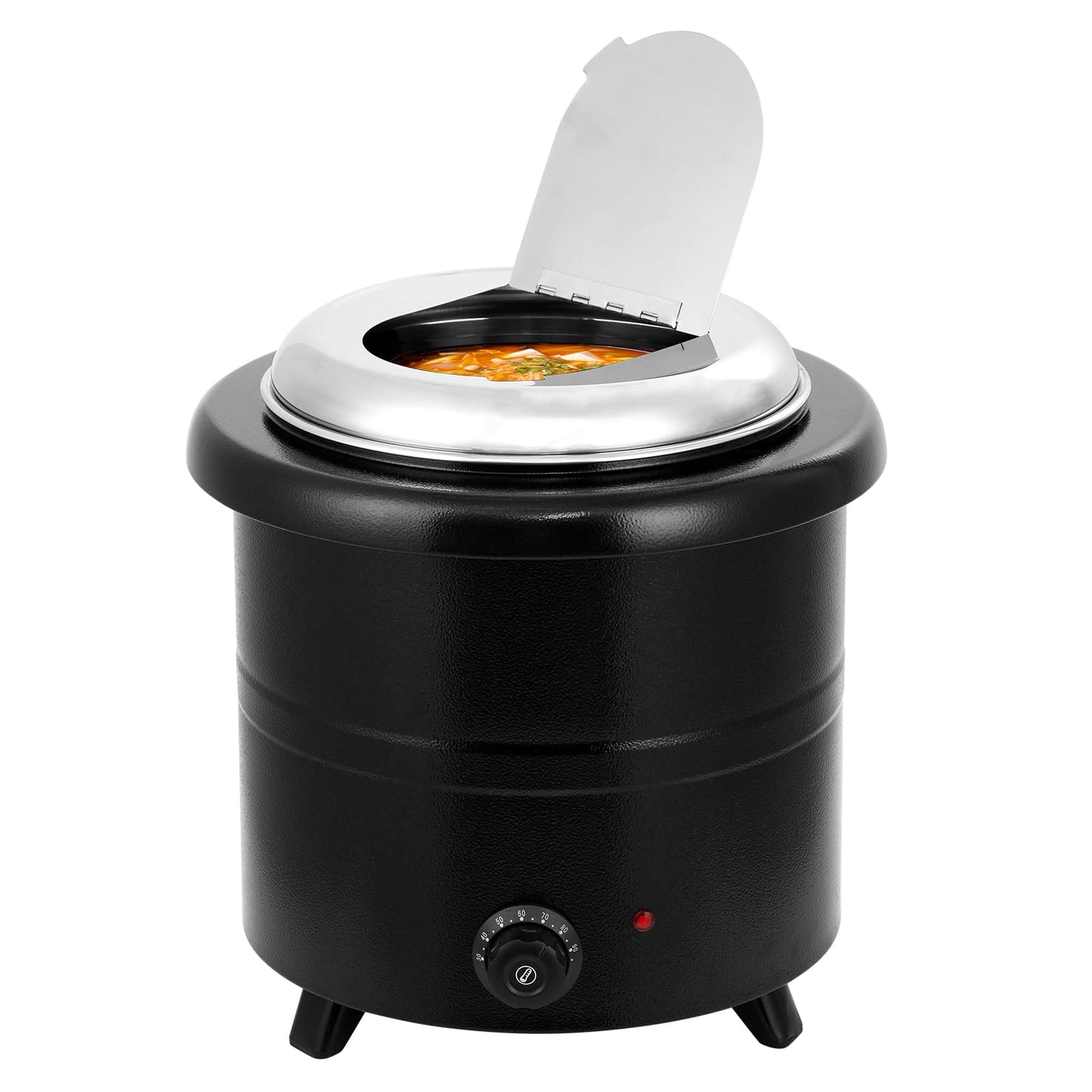 13.7 Qt Commercial Soup Kettle, Large Capacity Soup Warmer with Stainless Steel Removable Insert Pot, Swing Lid & Anti-Scald Handle, Food Warmer with Stable Base for Buffet Party Catering Restaurant