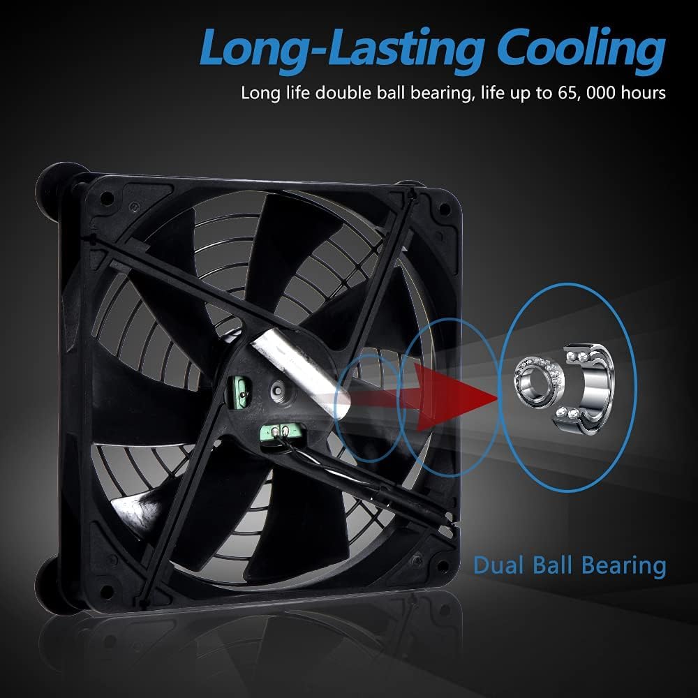 SCCCF 140mm 5V Quiet USB Portable Cooling Fan for Flat Panel TV Receiver Router DVR PlayStation Xbox Computer Cabinet
