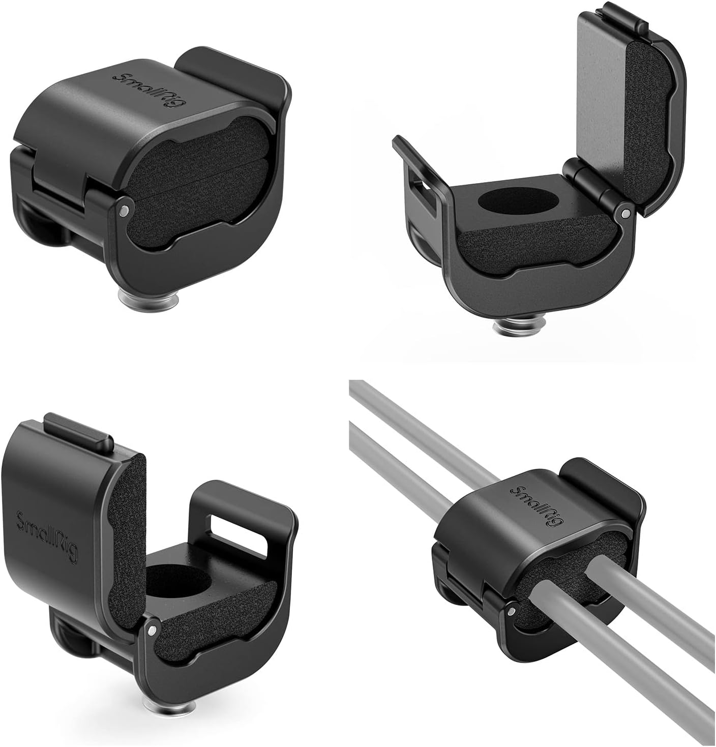SMALLRIG (4 2-7mm Camera Clamp pcs) for HDMI/SDI/Microphone Cable, DSLR Camera Cable Lock Mount Support
