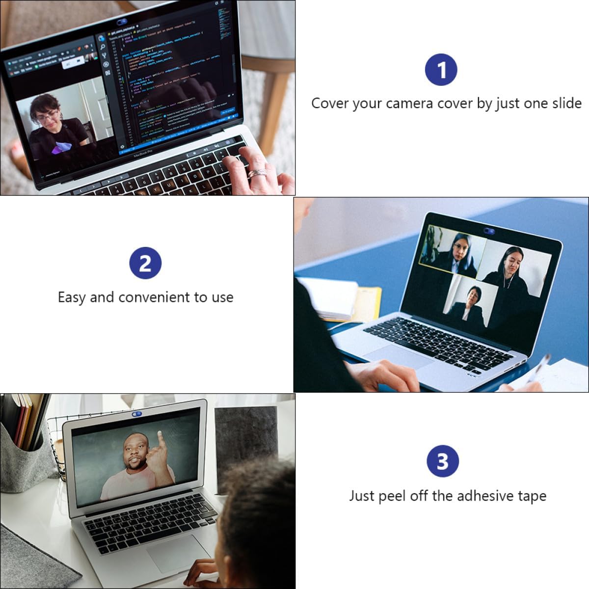 4pcs Artibetter Webcam Cover Slide for Laptop, Tablet, and Phone Camera Privacy Protection, Anti-Peeping Slider