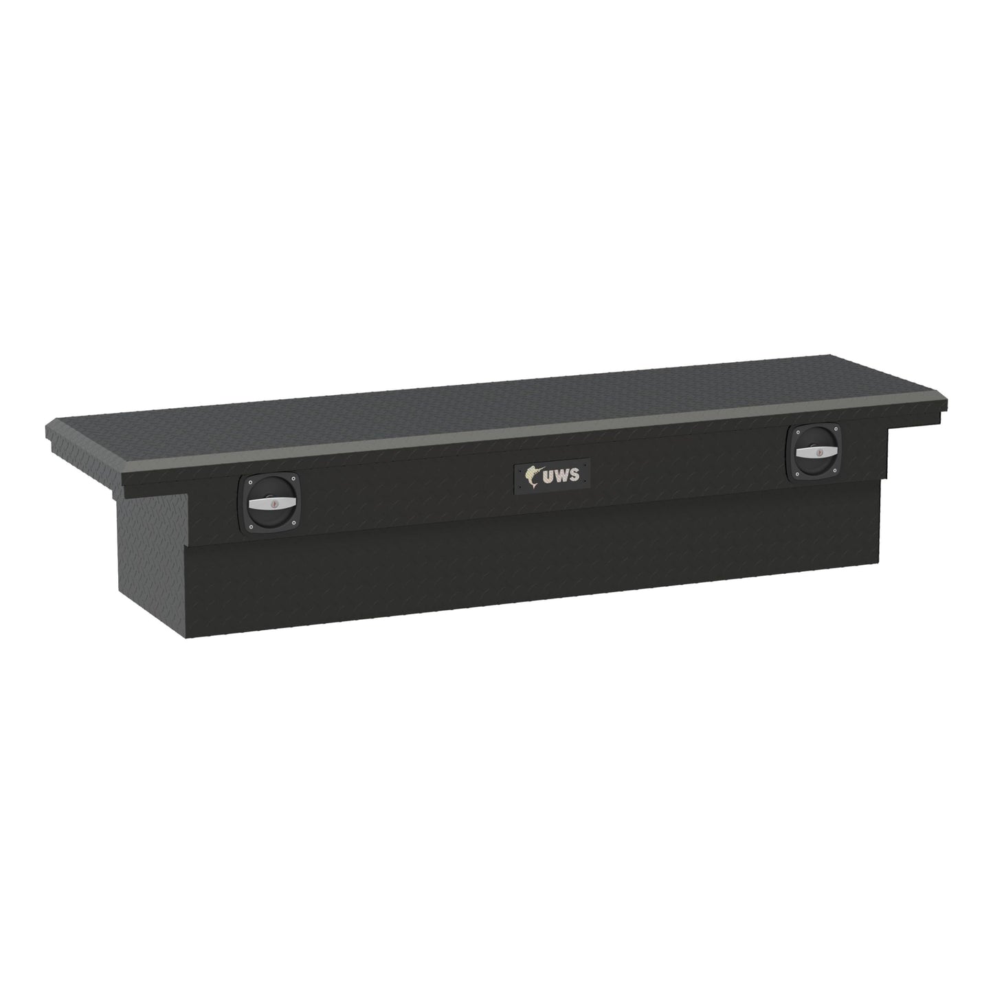 UWS EC10033 Secure Lock 72-Inch Matte Black Heavy-Wall Aluminum Truck Tool Box with Low Profile, RigidCore Lid
