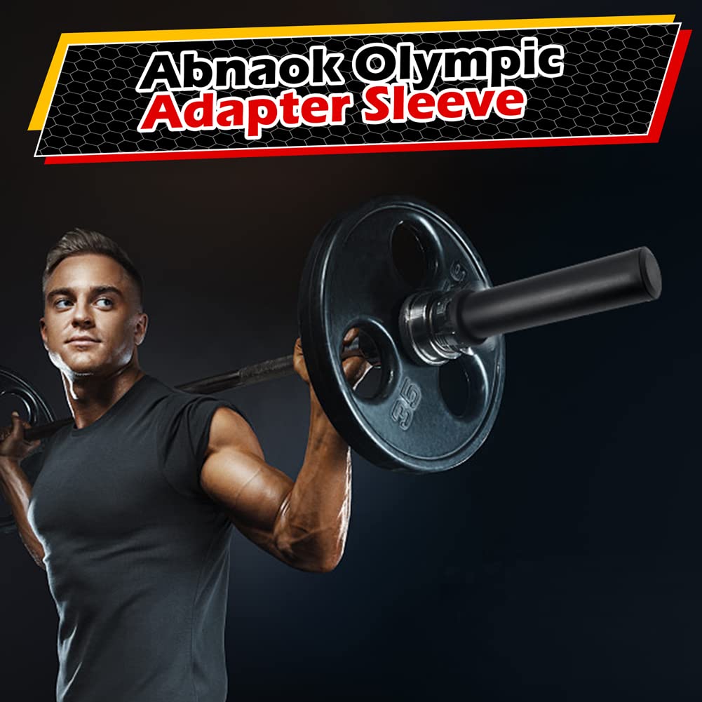 Abnaok Olympic Adapter Sleeve - Converts 1" Standard Weight Plate Posts to 2" Olympic Weight Plate Posts