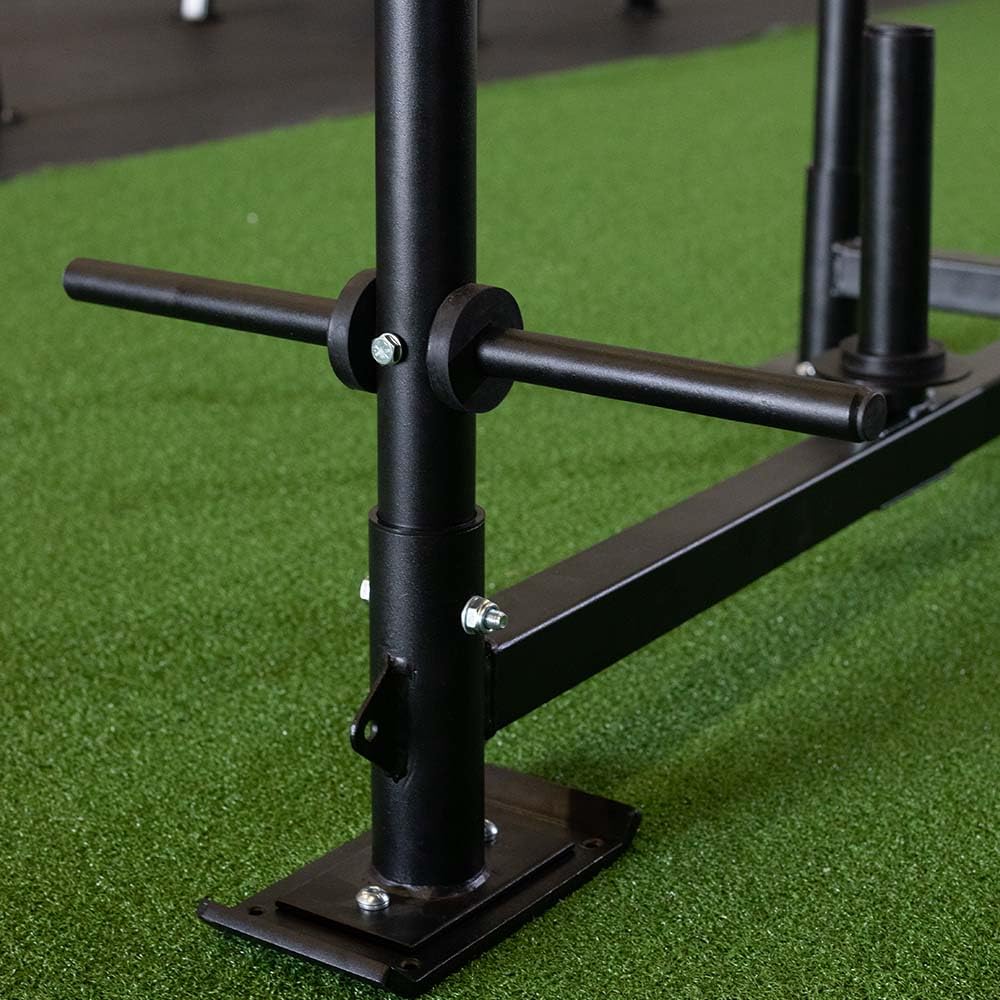 Titan Fitness High-Low Push Pull Drag Sled for Speed Training and Agility, 600 LB Capacity, Use on Grass, Turf, Concrete or Asphalt, Fits Olympic Weight Plates