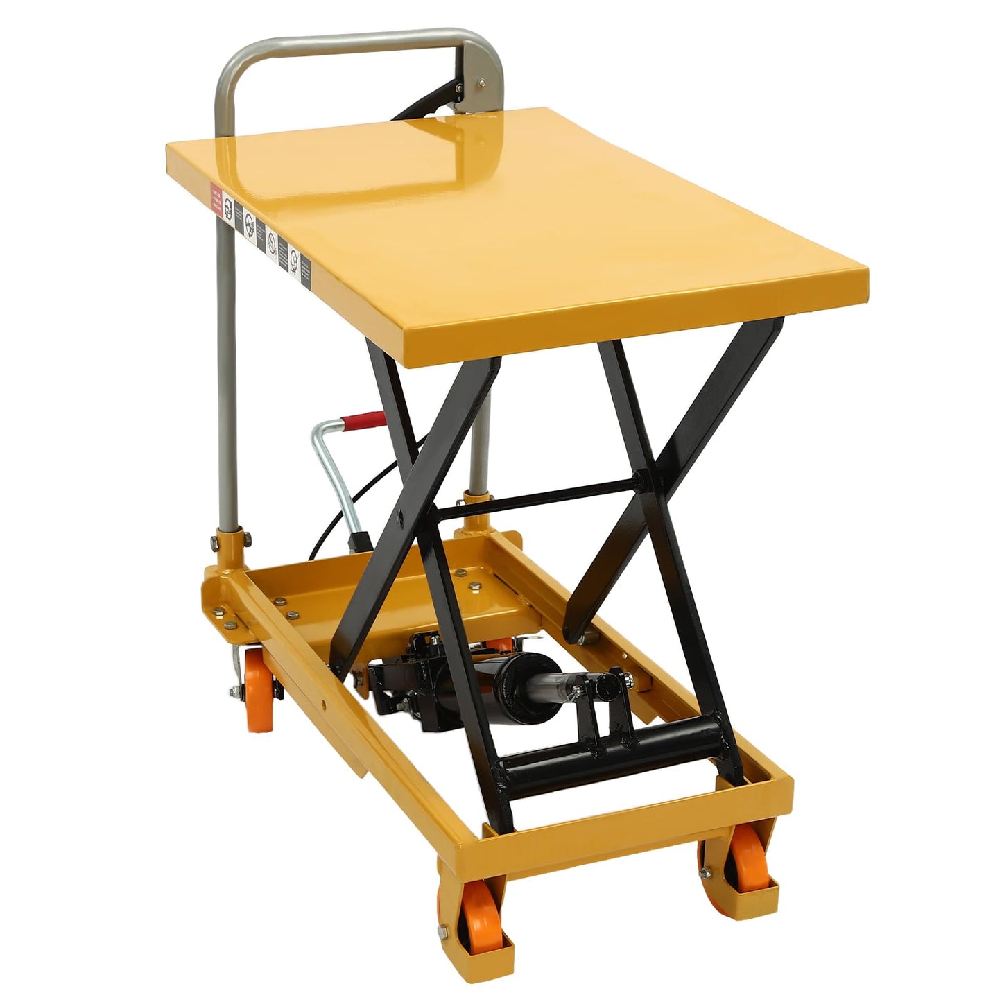 500lbs Hydraulic Lift Table Cart, Double Scissor Lift Table with Non-Slip Pad & Safety Guard for Material Handling & Transportation