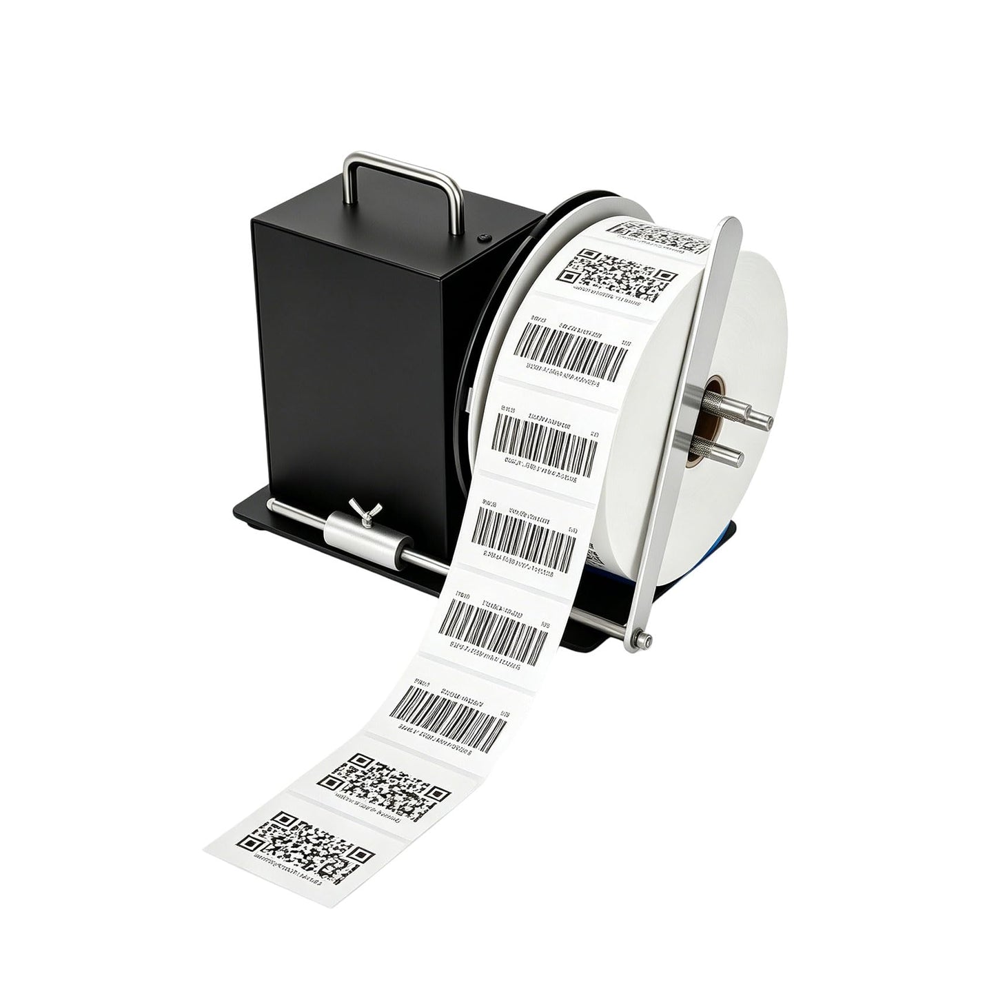 Automatic Label Rewinder Machine, Label Rewinder for 1"/1.5"/3" Core, Adjustable Speed Sync with Printer, Max Label Diameter 7.28" Width 4.72" and 2 Way Winding Direction