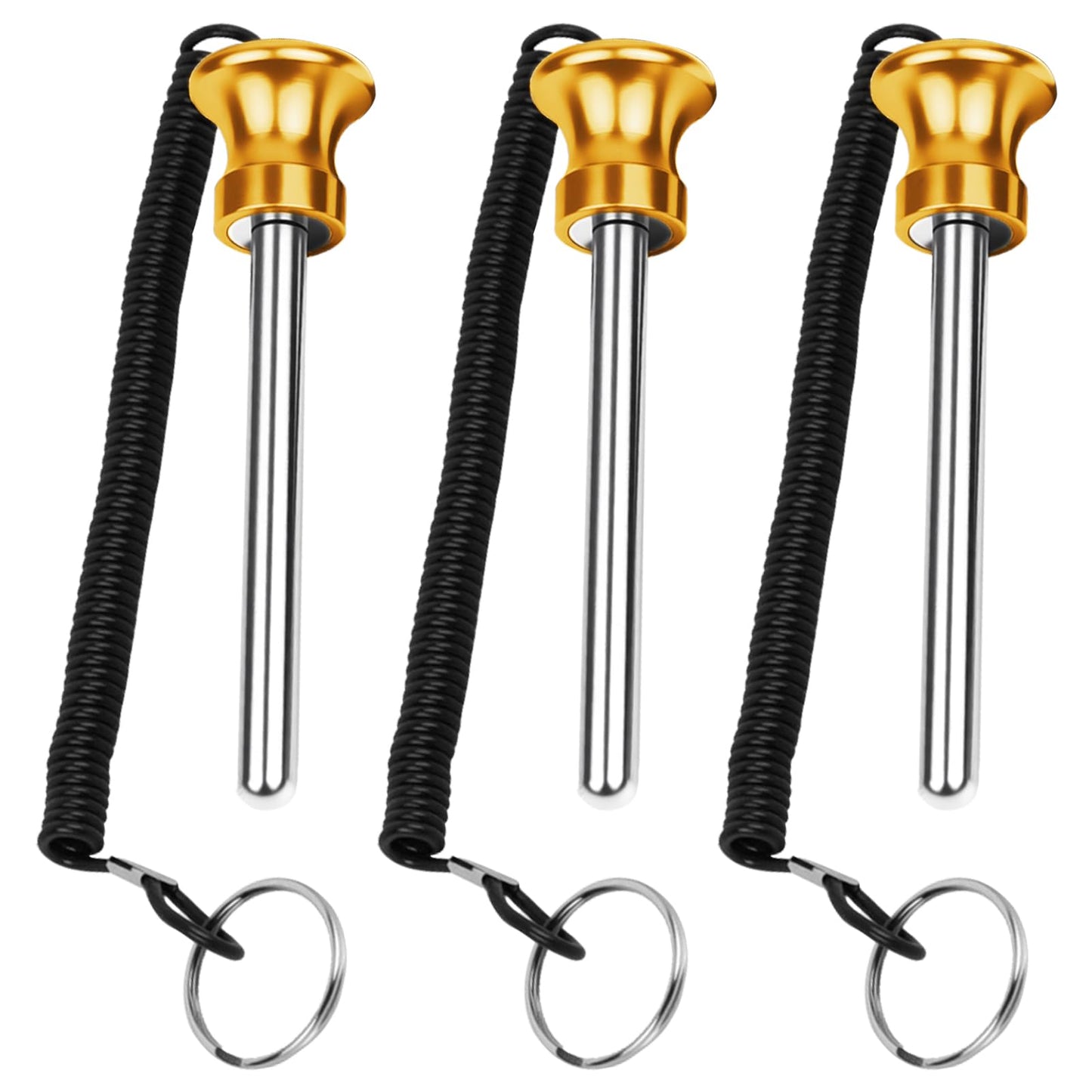 Topfinder 3 Pcs Weight Stack Pin, Magnetic Weight Pin, Gym Pin, Universal Exercise Machine Attachments with Pull Rope, Durable Gym Pins for Home Gym Parts and Exercise Machine Accessories