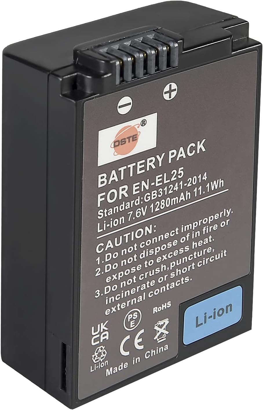 DSTE EN-EL25 ENEL25 Z30, Z50, 50, High Capacity Li-ion Battery Compatible with Z Z FC Mirrorless