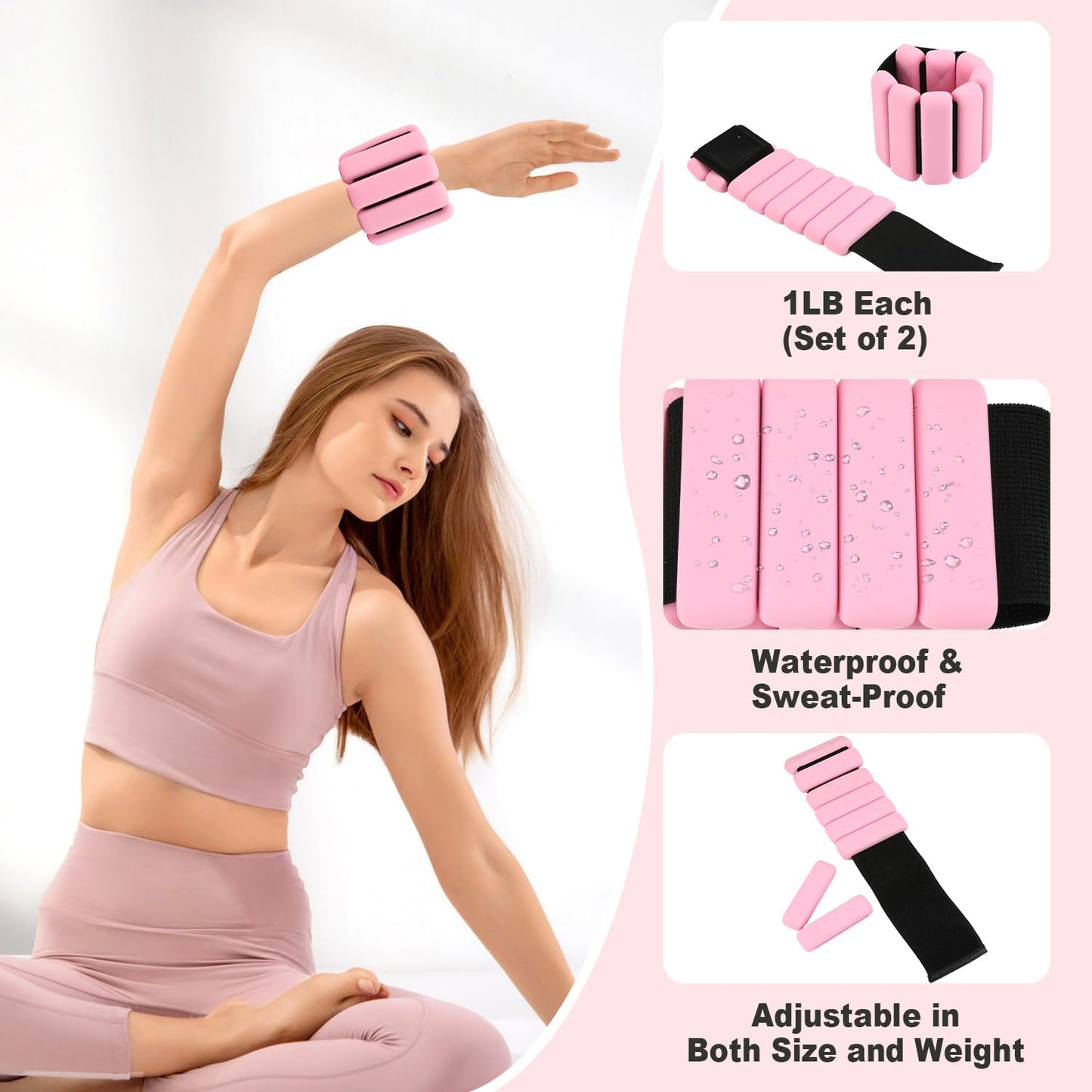 SHTALHST Home Pilates Kit 14 PCS, Pilates Ring and Ball Set with Adjustable Ankle Wrist Weights and Resistance Bands for Women Workout Set, Yoga Essentials Kit Equipment Accessories for Home Workouts