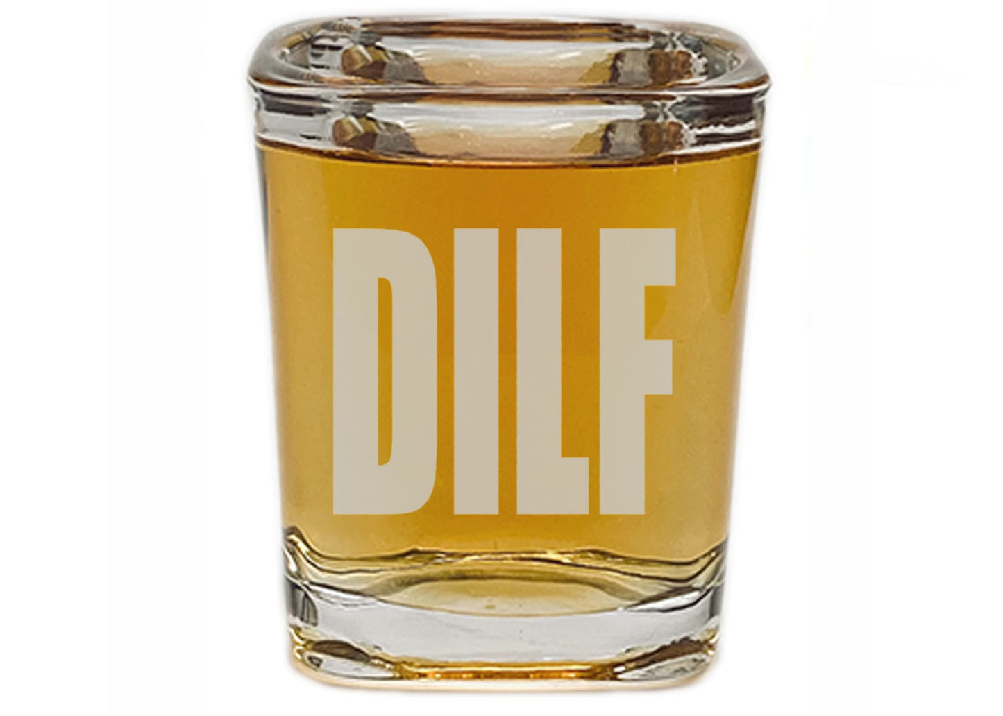 Rogue River Tactical Square Funny DILF Shot Glass Gift For Him Husband Dad Father Joke Gag Gift