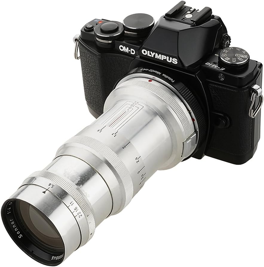 M4/3) Fotodiox Lens Mount Adapter for Nikon Nikkor S, Contax RF, or Kiev Rangefinder External Bayonet Lenses to Micro