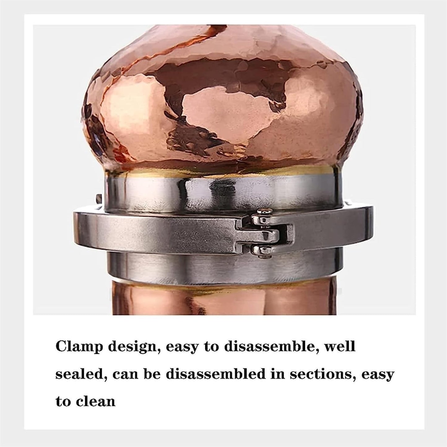 MiBoce Copper Moonshine Still, 2L/3L Pure Copper Alembic Still, Household Small Fresh Flower Essential Oil Distiller, with Cooling Tube, for Whiskey, Moonshine Essential Oils, Distilled Hydrosol