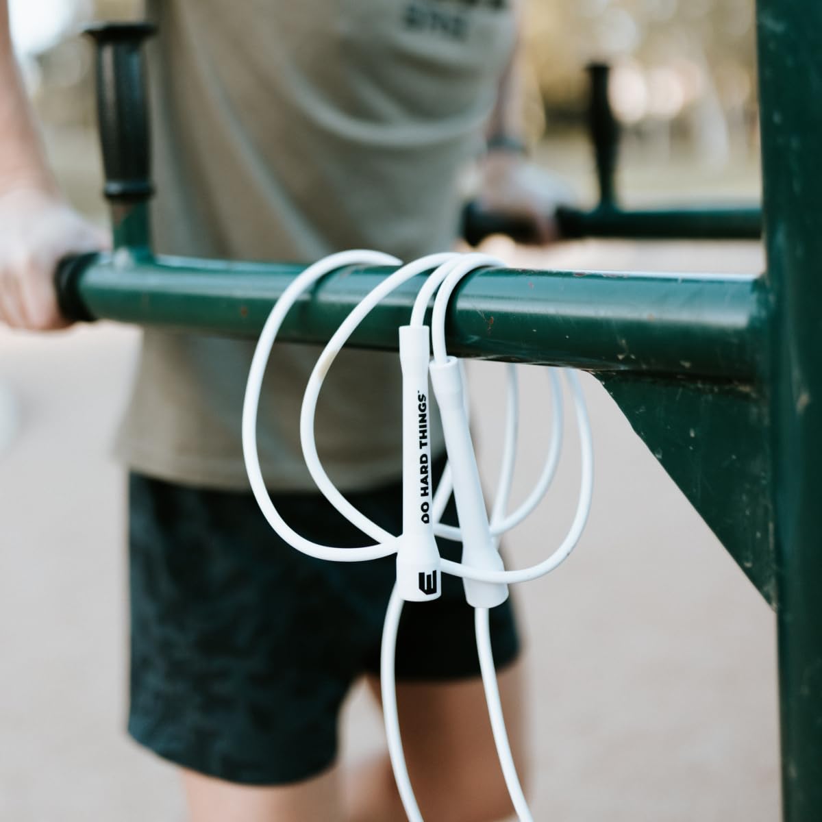 Elite Jumps 6mm PVC Jump Rope – Adjustable All-White Fitness Skipping Rope with Unbreakable Handles & Non-Kinking Cord – Premium Workout Equipment for Men & Women