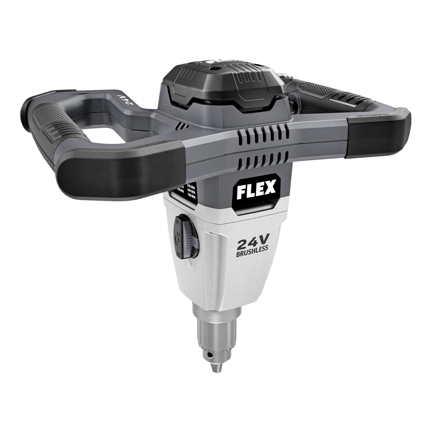 FLEX 24V Brushless Cordless Mud Mixer Tool Only, Battery and Charger Not Included - FX6151-Z, Grey/Black