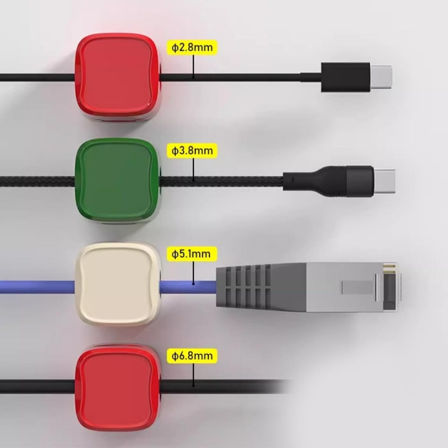 YWLUUOO Cable Organizers Desktop Cord Clip for Desk Nightstands and Tidy Workspaces Home Office Cable Organizers