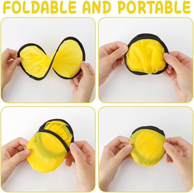 Foldable Flying Disc or Fan Folding Pocket Discs Set Folding Flying Beach Party Favors for Teens Summer Outdoor Activity Flying Fan for Birthday Party Halloween Christmas