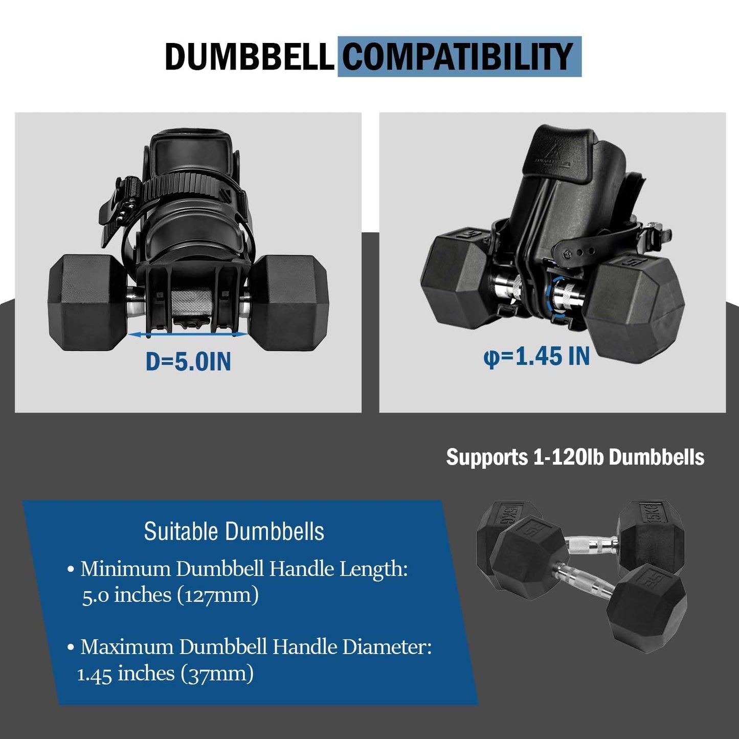 Foot Dumbbell Attachment, Dumbbell Weights for Legs Holder, Weight Training for Legs, Adjustable│1-120 lbs, Leg&Core&All Around Workout, Left/Right Foot
