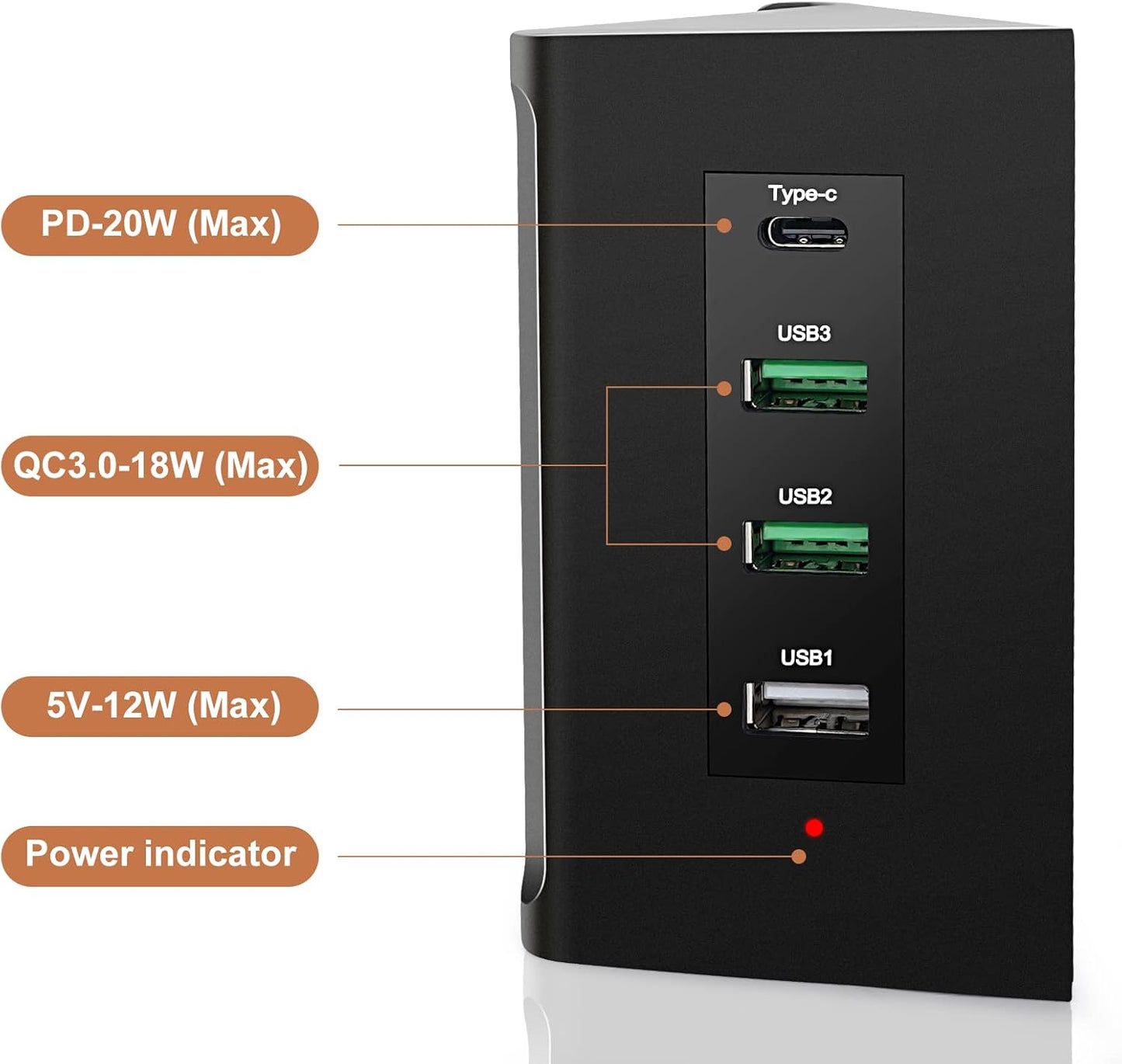YIPIN HEXHA 12V 24V 5V 68W 12v DC to USB Step Down Converter to USB Multi Port Power Adapter Charger for iPhone Android