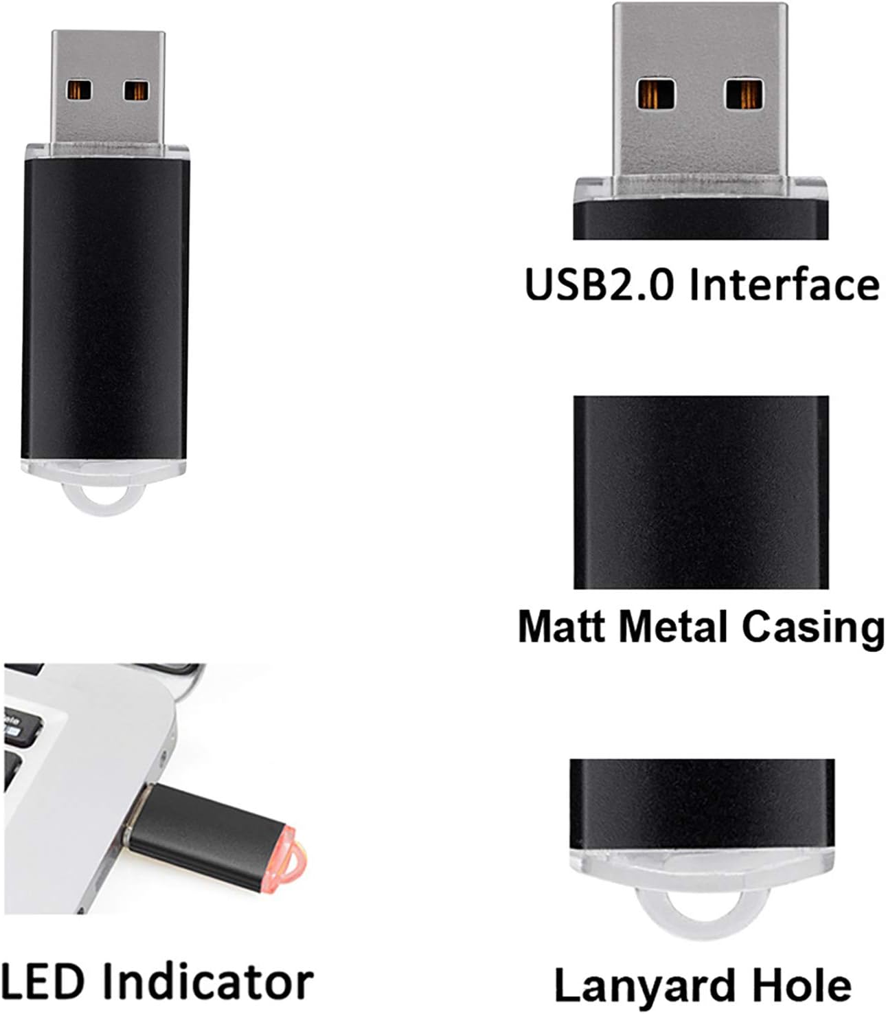 Maspen 8GB, 2.0 (Blue,8 USB Flash Drive USB Thumb Drives High Speed USB Memory Stick Zip Drives GB)