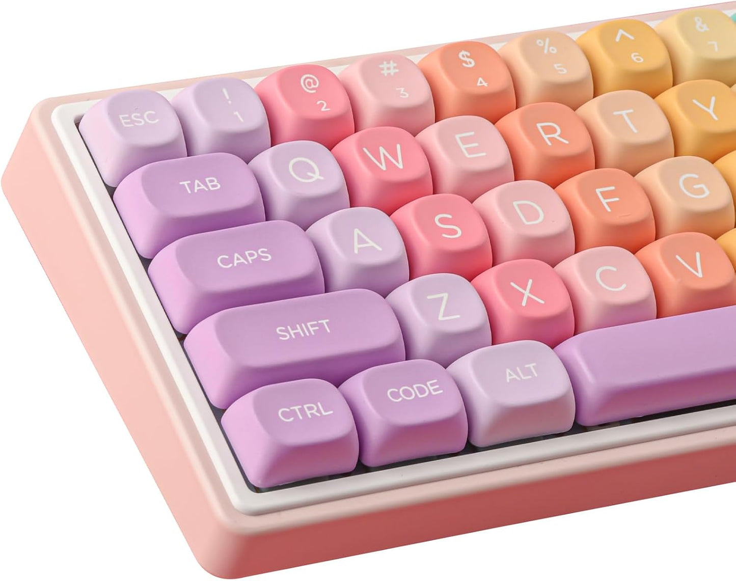 Tsungup 126 Set MOA Profile Keycaps,PBT Cute Rainbow Candy Keycaps Keys Dye-Sublimation Custom Keycap with Keycap