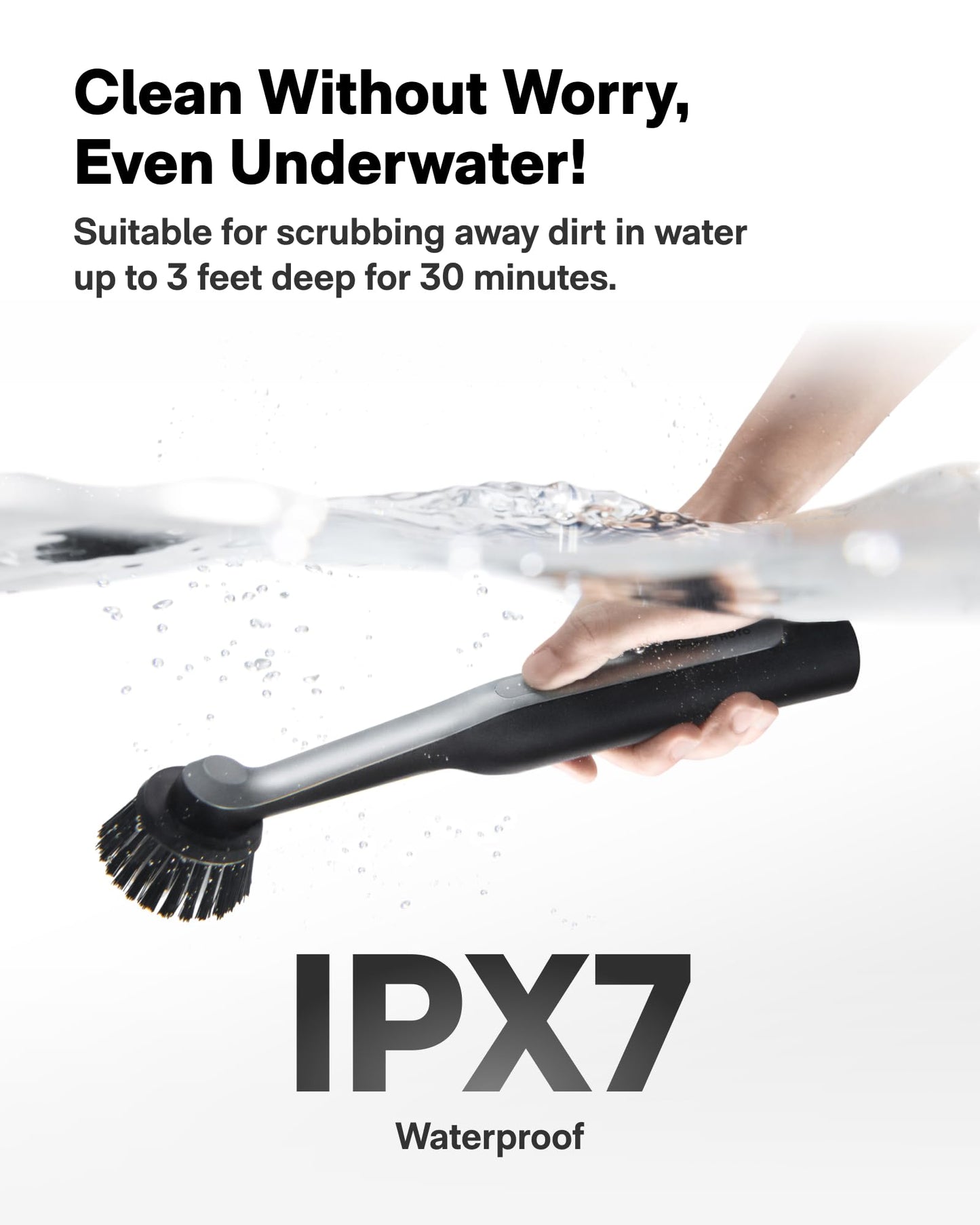 HOTO Wand™ Cordless Spin Scrubber, Electric Rechargeble Grout Cleaning Brush, IPX7 Waterproof Bathroom Scrubber, 12 Replaceable Brush Heads Version Power Scrubber for Grout, Tiles, Corners, Crevices