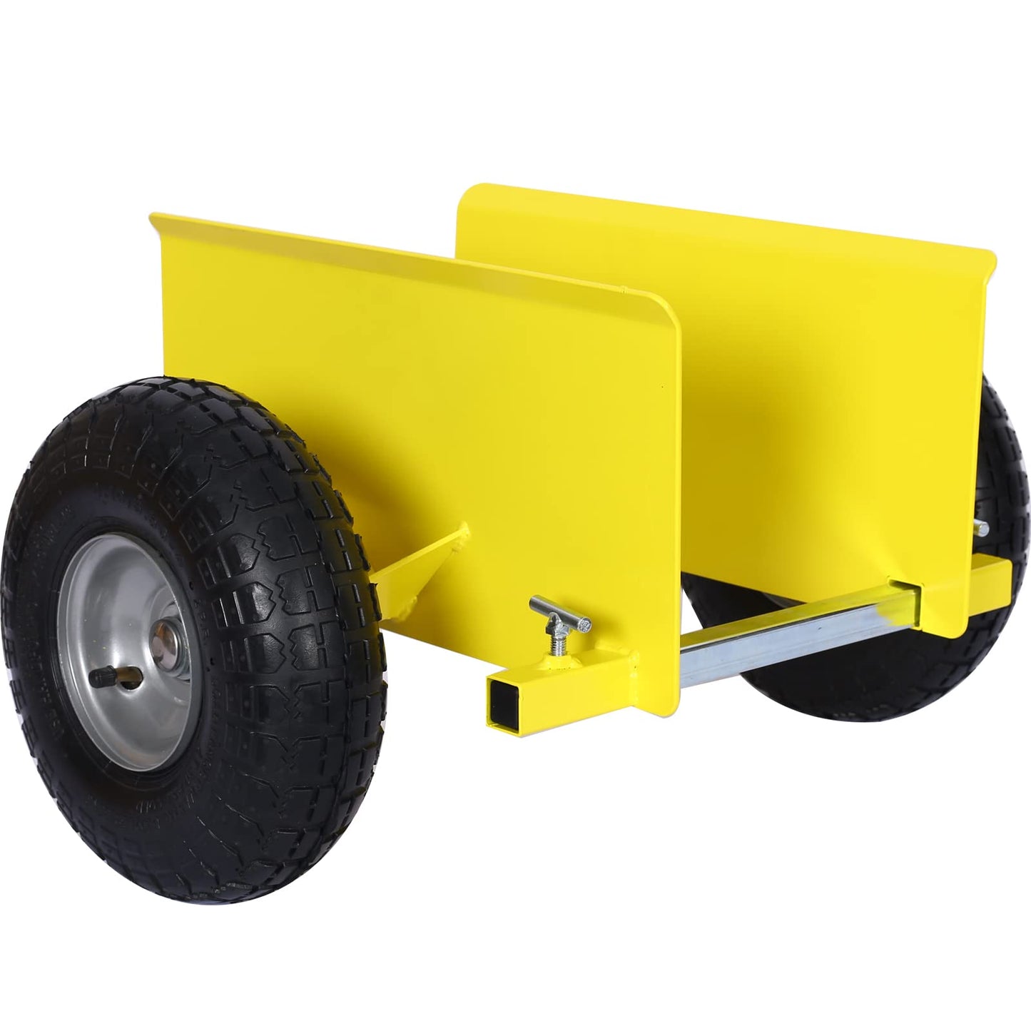 Heavy Duty Panel Dolly, Metal Panel Dolly with 10" Pneumatic Wheels Heavy Duty All Terrain Moving Cart with Adjustable Clamp Grip for Drywall Sheet Heavy Appliance & Material Handling Cart Yellow