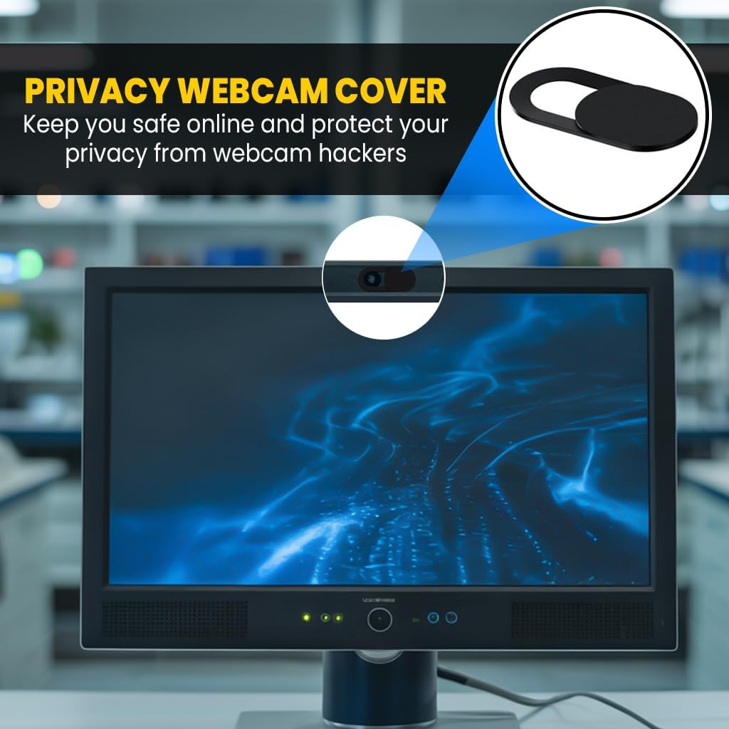 Tsyfro 0.03 Inch 3 Pack Ultra-Slim Laptop Camera Cover Slide | Thick | Upholds Digital Privacy | Compatible