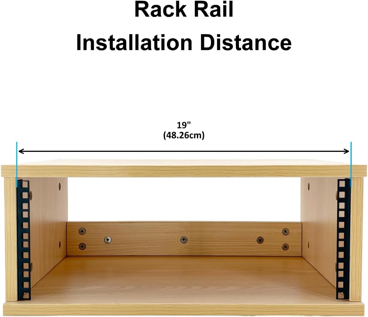 fmuser 8U M6 Set Rack Rails with Rack Mount Screws and Cage Nuts for DIY Server and Network Switch Racks