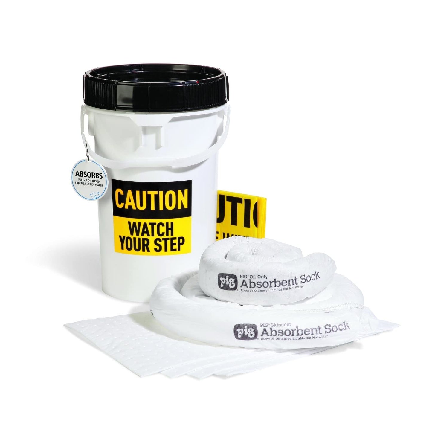 PIG Oil-Only Spill Kit | in Bucket | 6.5 Gallon Pail | PMB30599