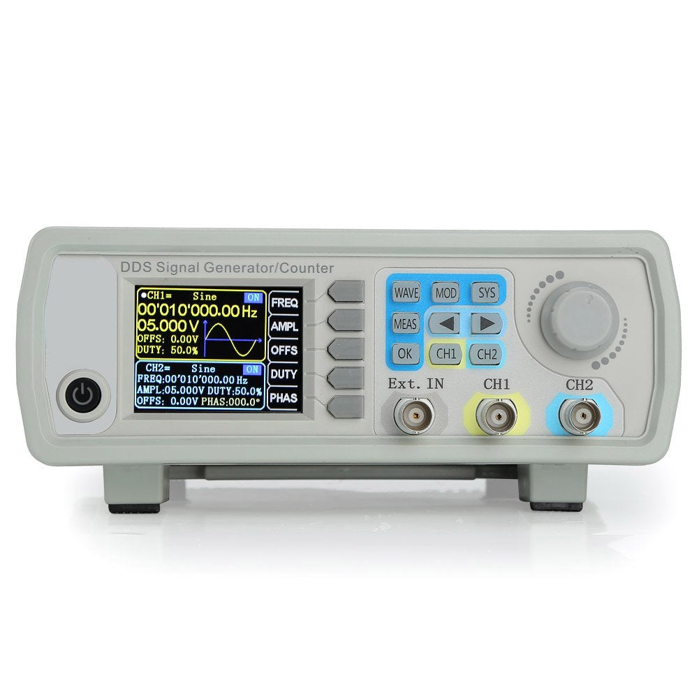 Koolertron Upgraded 15MHz DDS Signal Generator Counter,High Precision Dual-Channel Arbitrary Waveform Function Generator Frequency Meter 200MSa/s (15MHz)