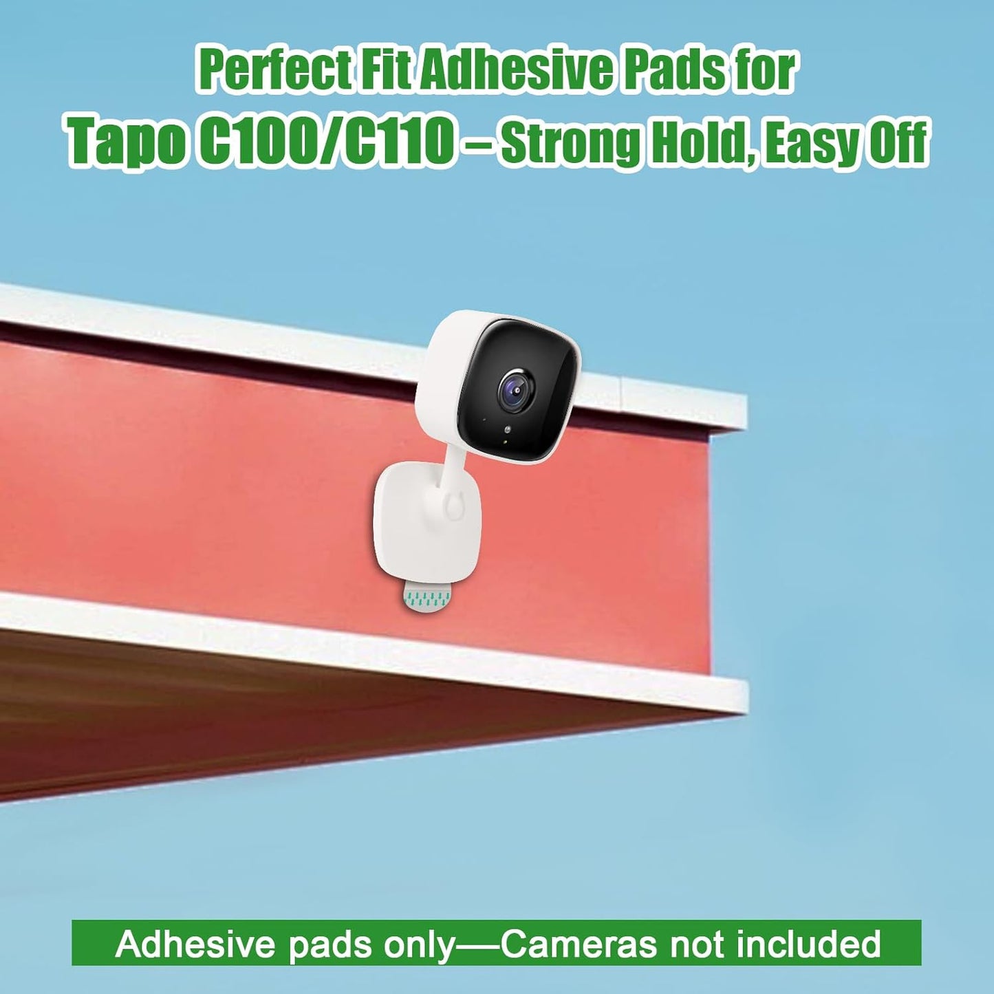 Yanfini 5-Pack C100/C110 No-Drill Adhesive Mounts for Tapo Cameras Strong Hold, Easy Removal, Adhesive Pads Only