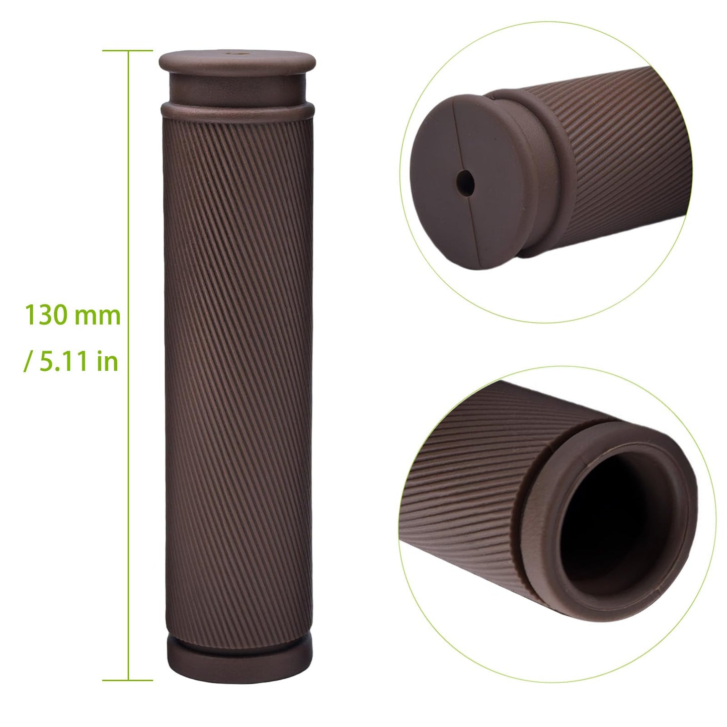 TIKBRO Bike Handlebar Grips 2 Pairs Comfortable Anti-Slip Rubber Mountain Bicycle Handle Grips for MTB BMX