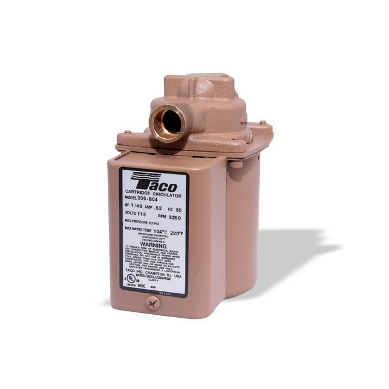 Taco 006-BC4 Bronze Cartridge Circulating Pump
