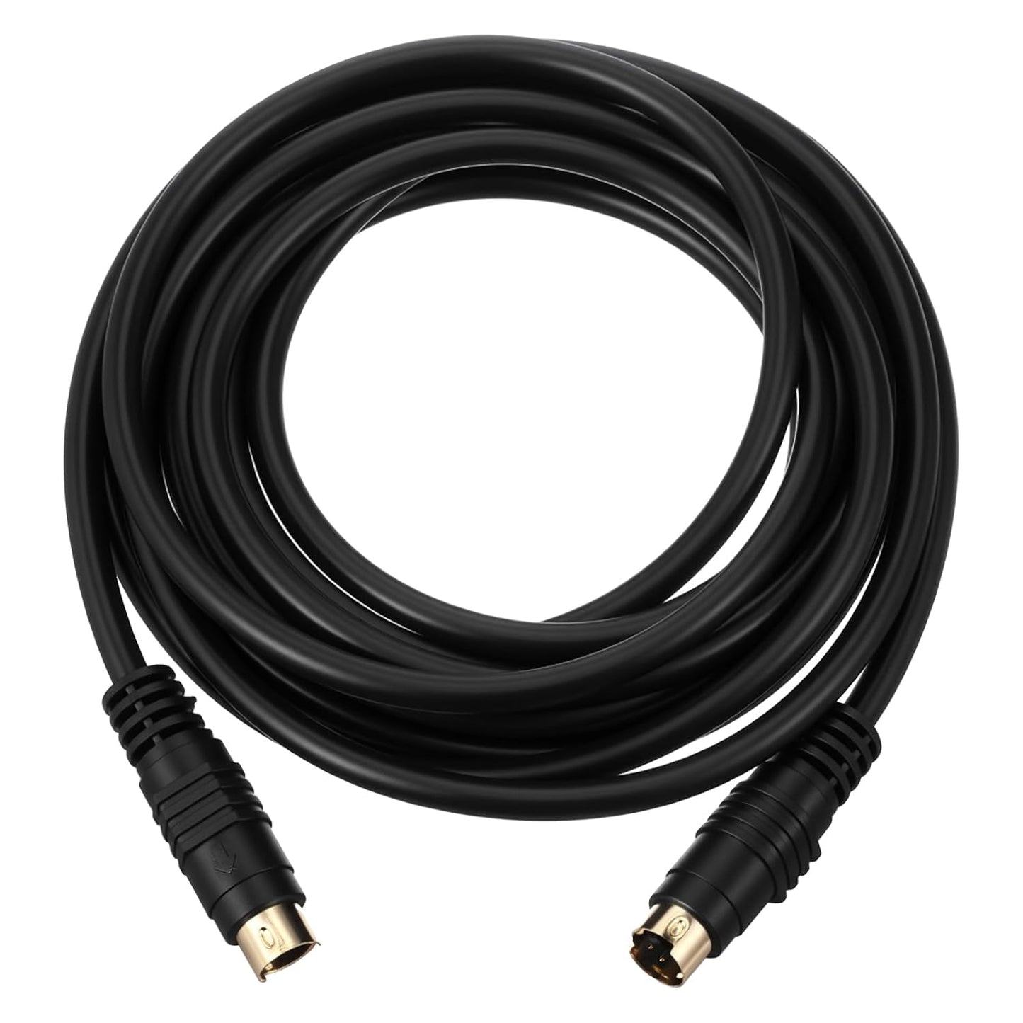 Eldraqth 4 (3meter/10Ft) S-Video Cable Mini Din S-Video Cable pin Connector Male to Male Gold Plated Compatible