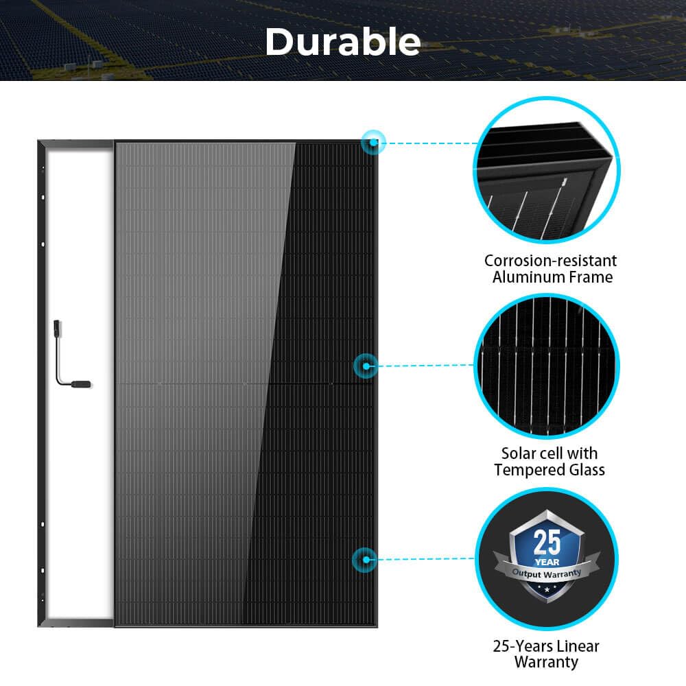 SUNGOLDPOWER 10PCS 500W Solar Panels Monocrystalline UL 61730, Grade A Solar Cell, Waterproof IP68, High Efficiency Solar Panel On/Off Grid Supplies for RV, Tiny house, Marine, Household (Total 5000W)