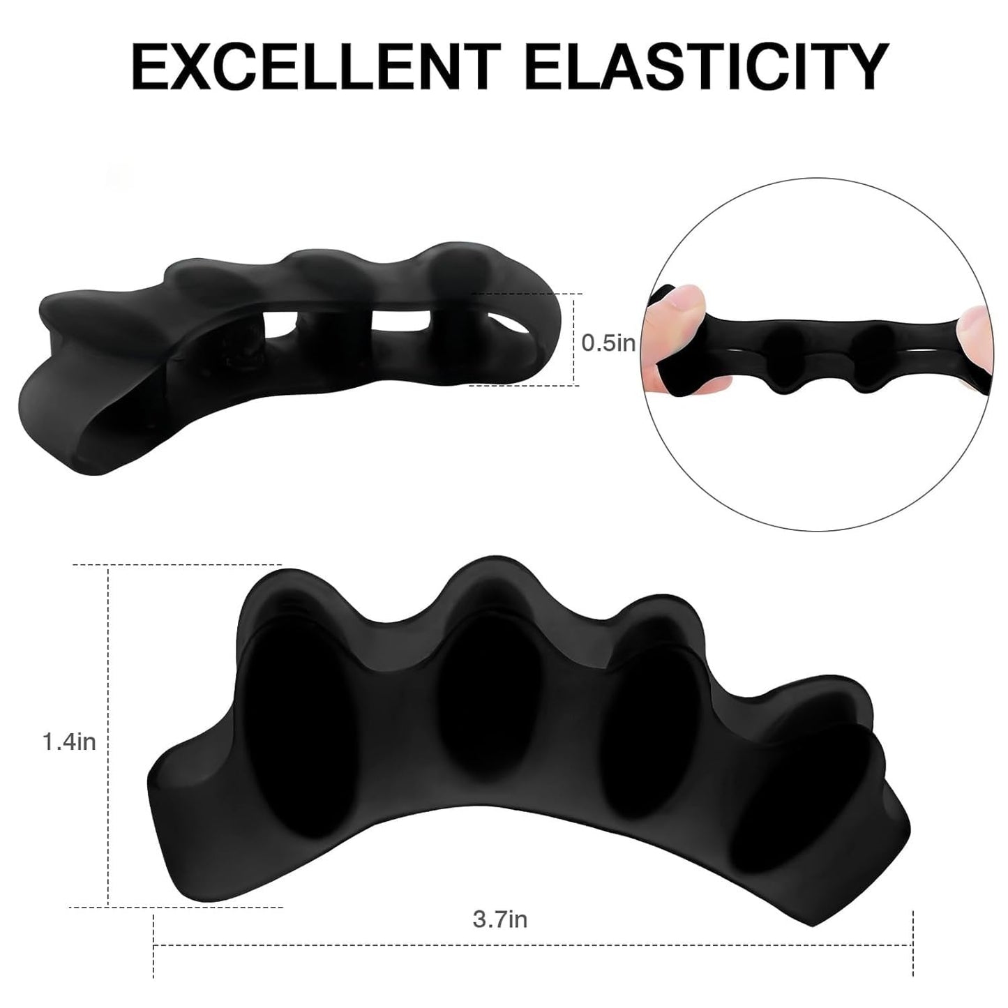 sundpik 2PCS Toe Spacers for Women and Men, Toe Separators for Pedicure, Bunion Corrector, Hammer Toe Straightener, Plantar Fasciitis, Toe Spreaders for Foot Pain Relief and Foot Health.