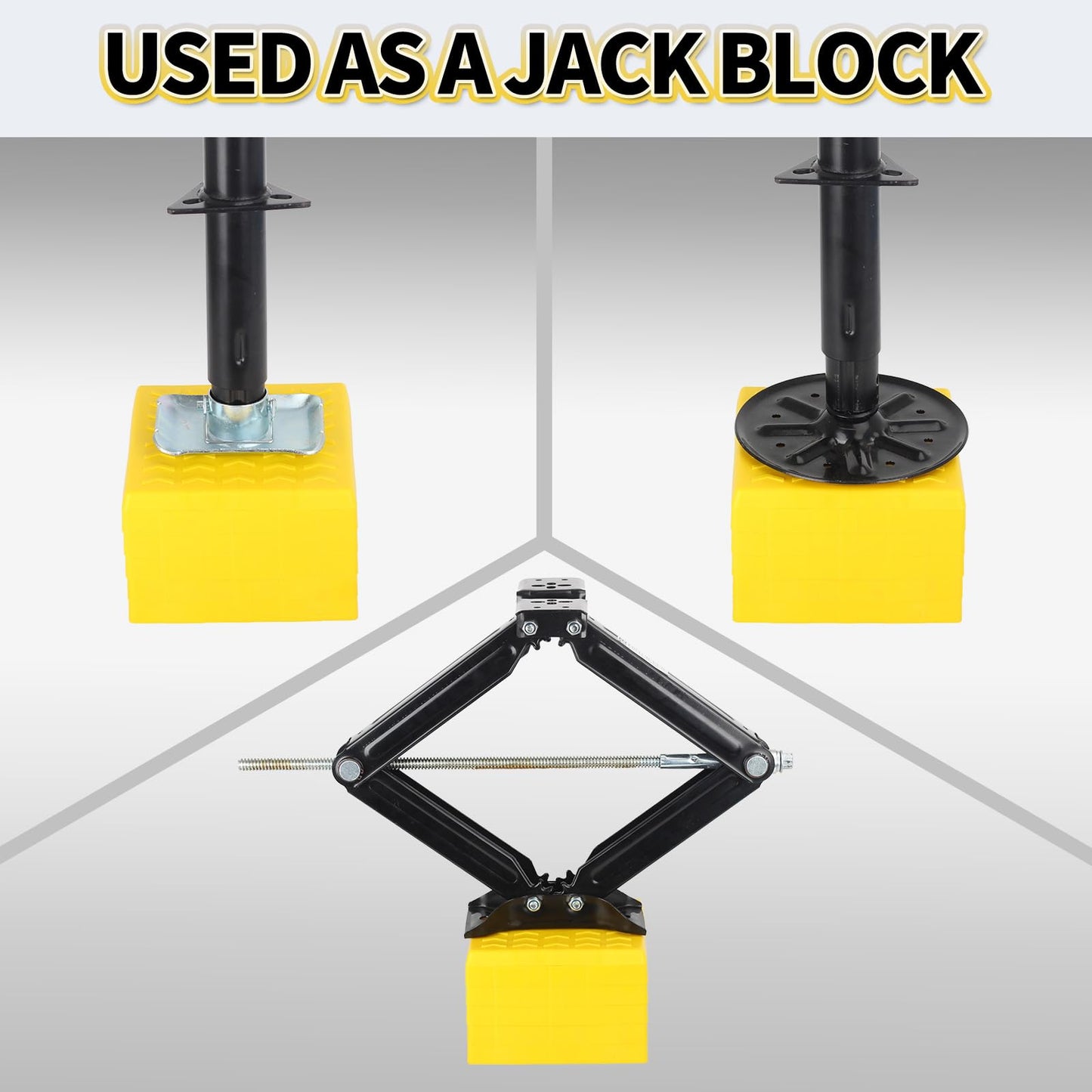 OULEME 12 Pack RV Leveling Blocks, Stackable Jack Blocks, Interlocking Leveling Pads with Carrying Bag, for Camper Travel Trailer