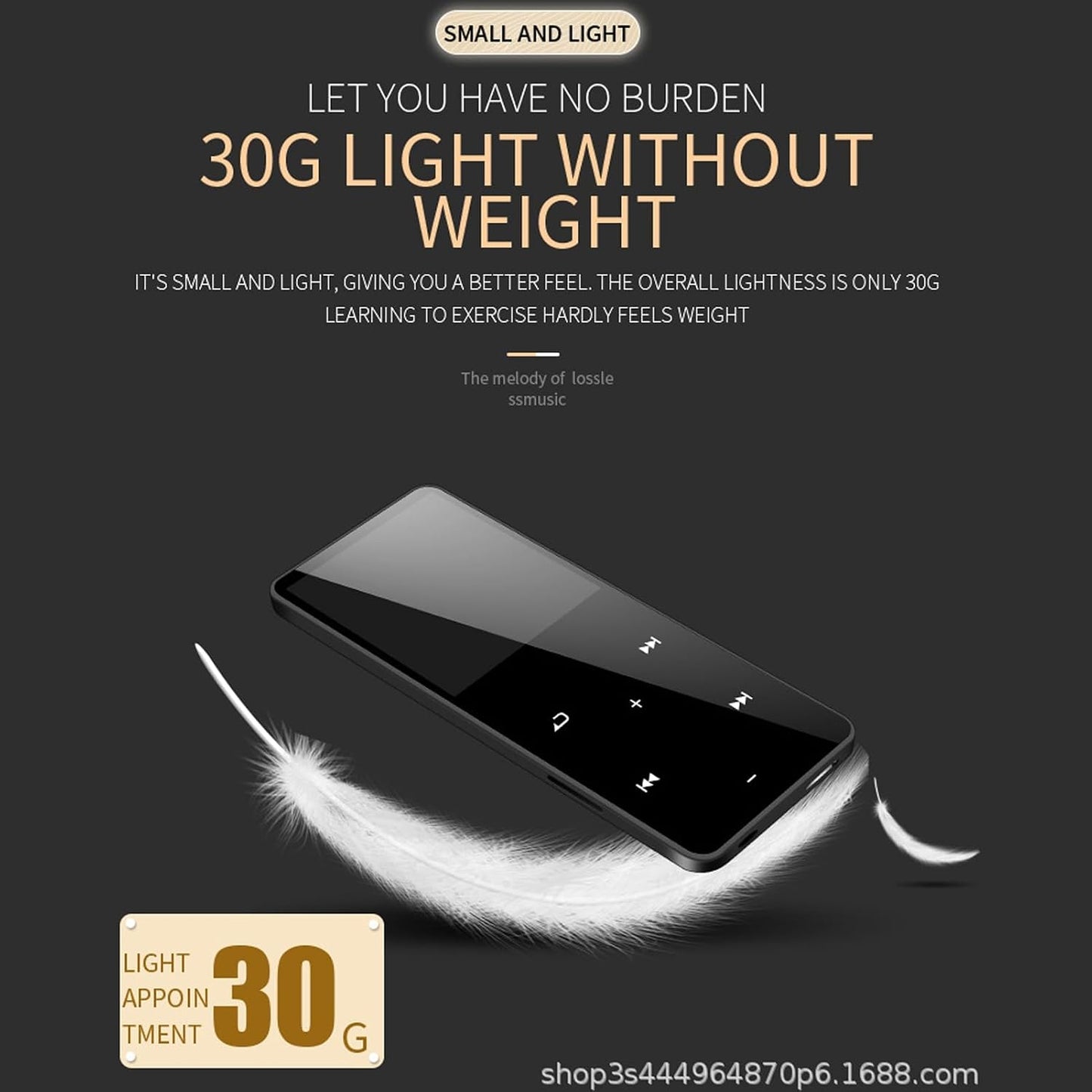 EBTOOLS MP3 MP4 5.0 Player, BT HiFi Loseless Audio Sound, Large Stroage, Portable Multipurpose Player for Music Video