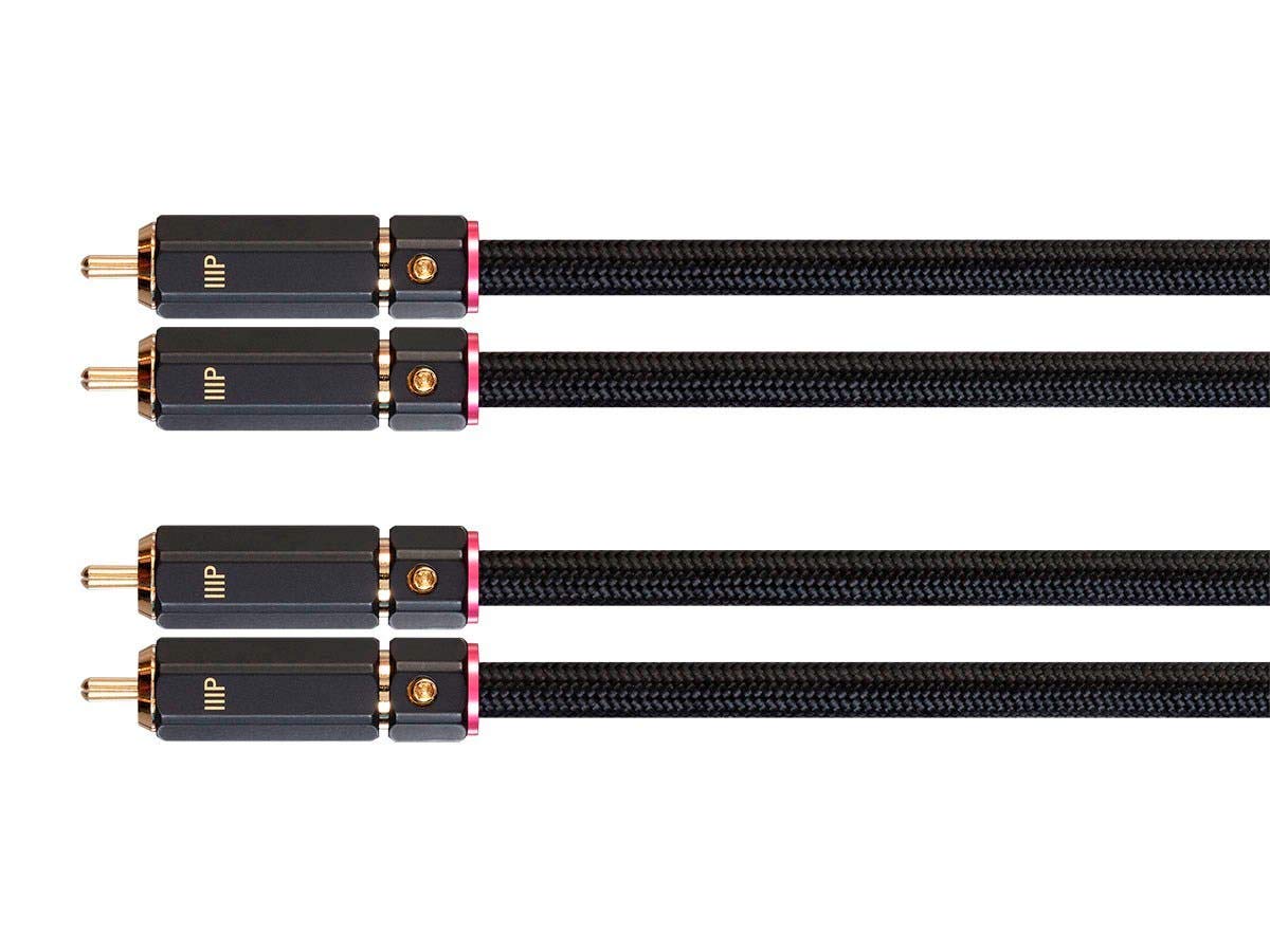 138076 3 Monoprice - Male RCA Two Channel Stereo Audio Cable - Feet - Black, Gold Plated Connectors, Double Shielded