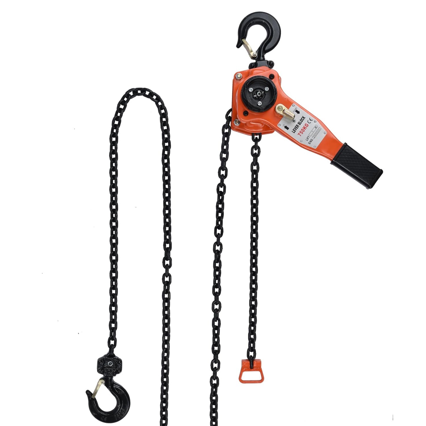 Amarite Lever Chain Hoist - 3/4 Ton Capacity - G80 Grade Chain 10ft Lifting- Safety Factor 4+ - CE Certified - Ideal for Lifting, Strapping, Bundling and Dragging- Smooth Action