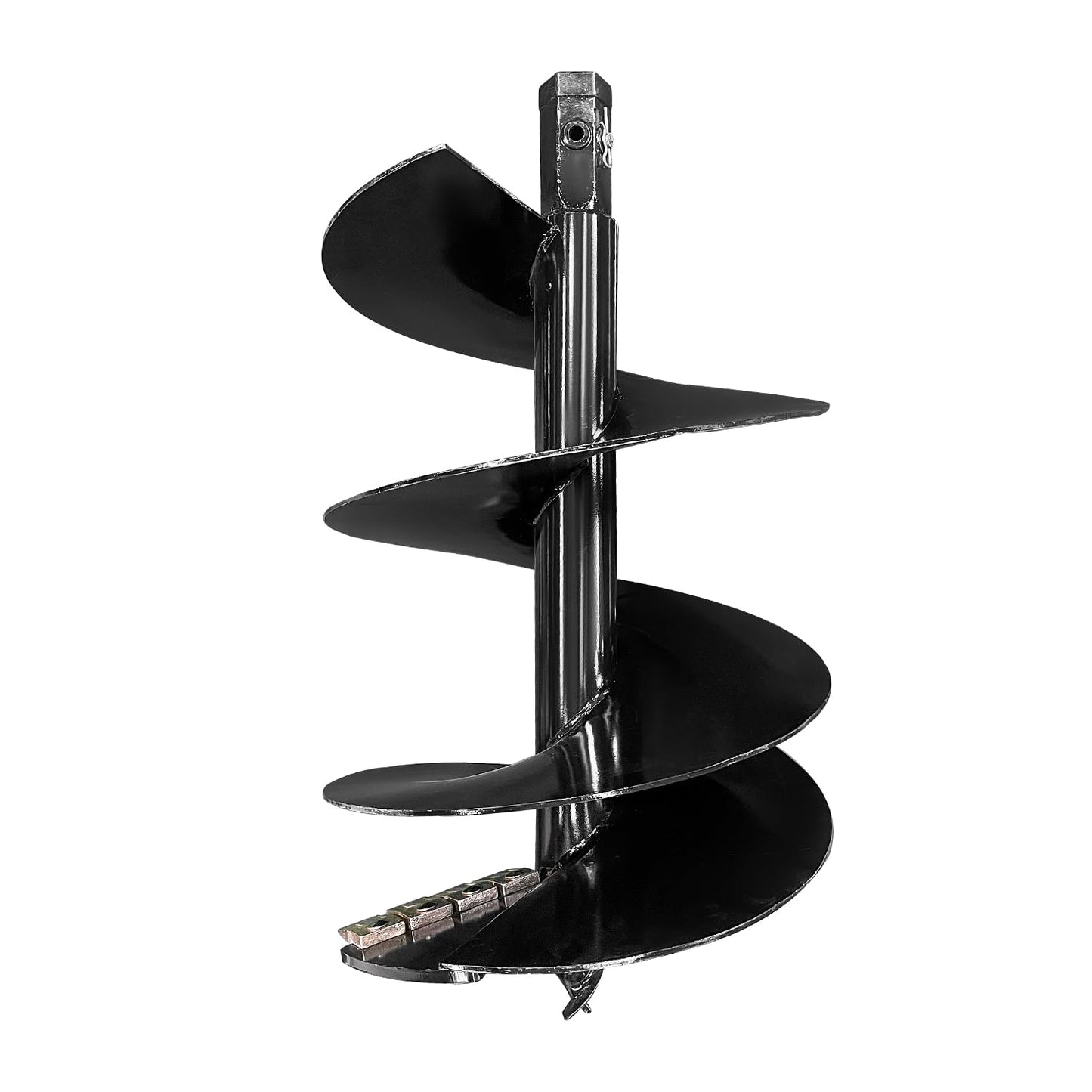 Dewinston 24" Heavy Duty Auger Bit for Skid Steer Tractor Post Hole Digger, 2" Hex Connect Adapter, 4ft Long, 4 Teeth