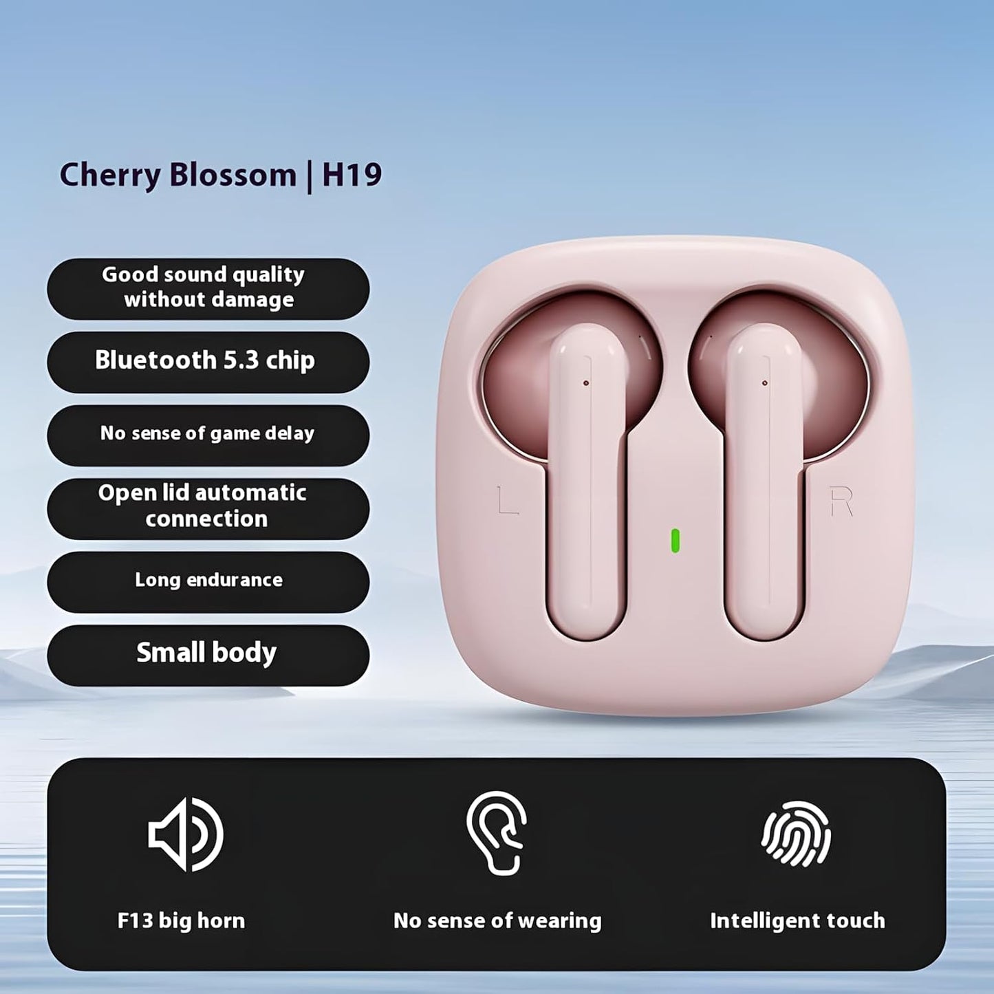 2025 5.3 20 IP7 Wireless Earbuds, Bluetooth Headphones HiFi Stereo Headphone with Hours of Playback Life in-Ear