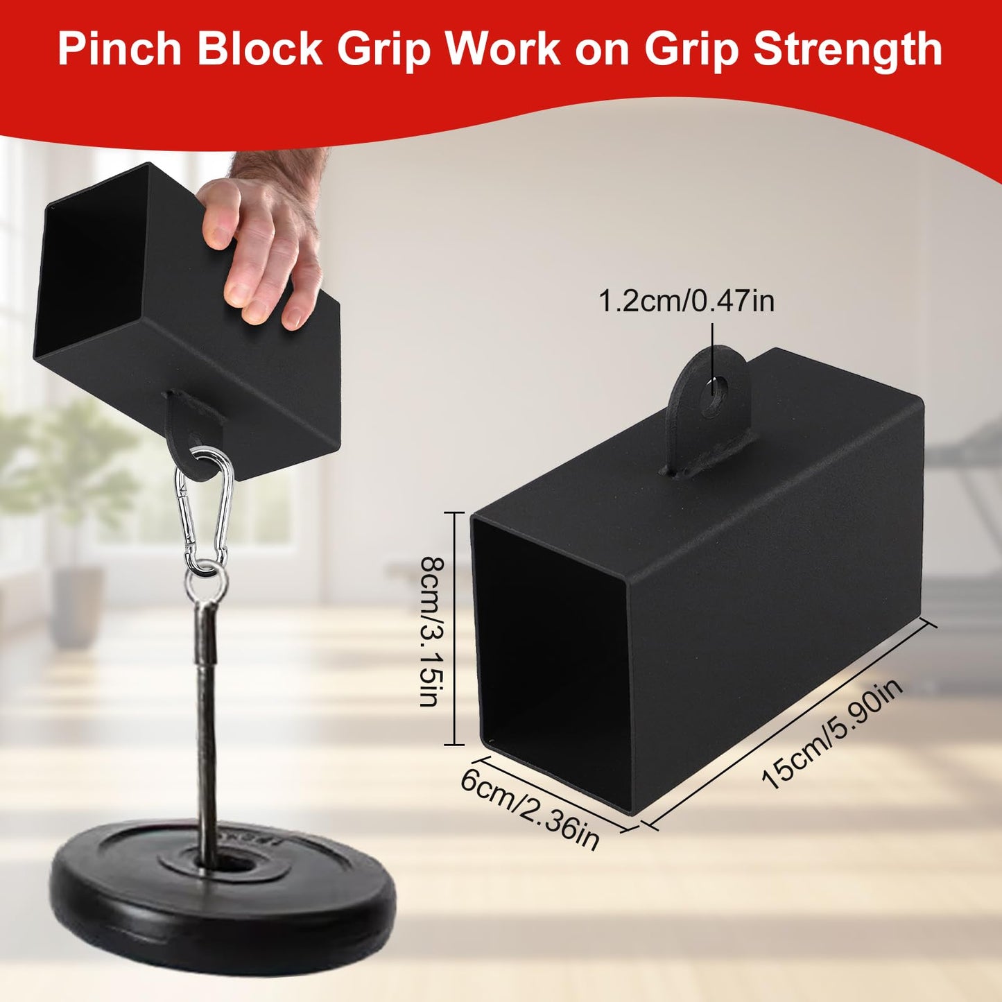 Block Strength Set, Workout Climbing Power Grip, Hand Grip Tool For Cable Machine, Forearm Finger Exerciser With Loading Pin, Strengthener Equipment Climbing Training