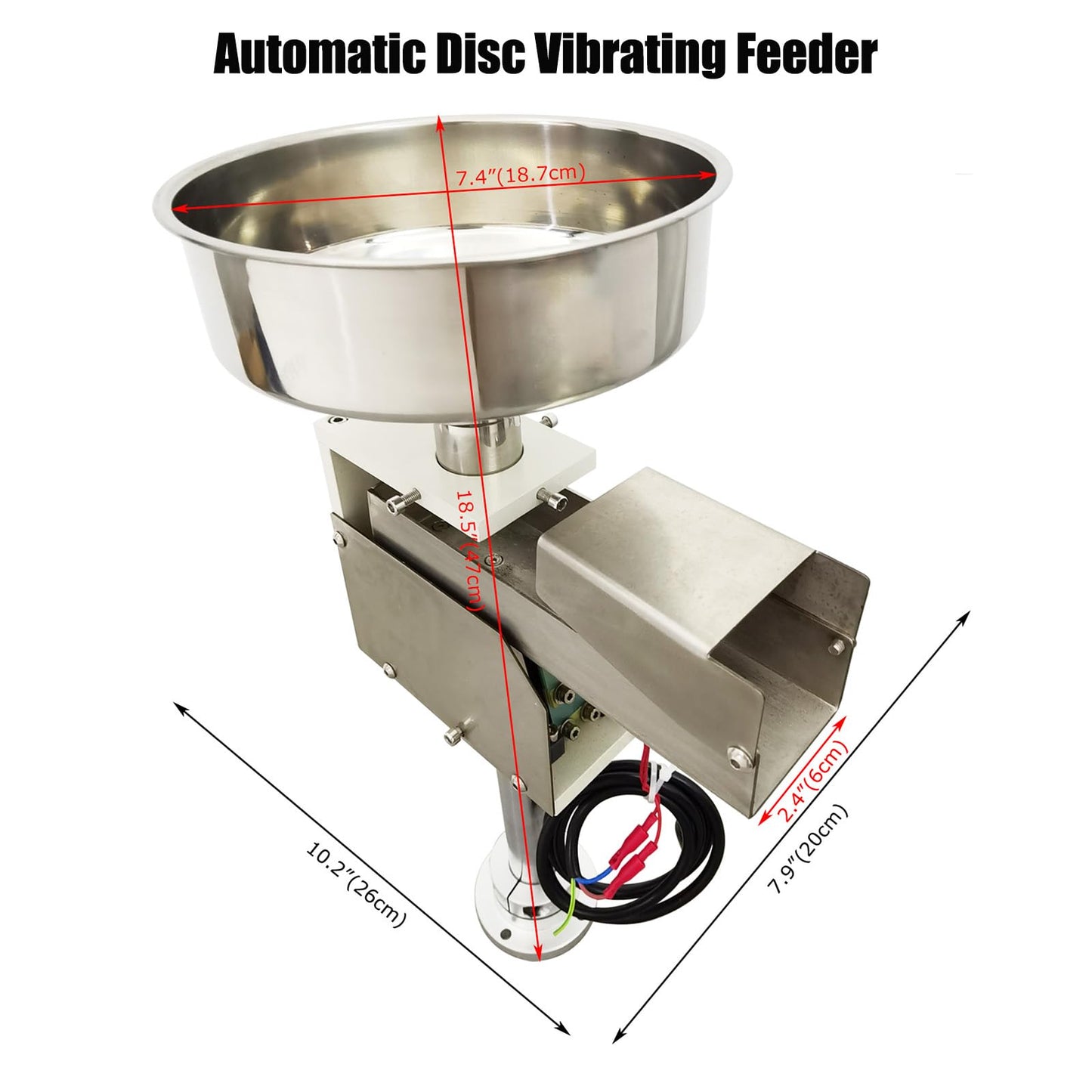 INTBUYING 110V Automatic Disc Vibrating Feeder Vibrating Disk Silo Feeding Device for Arrange Different Workpieces