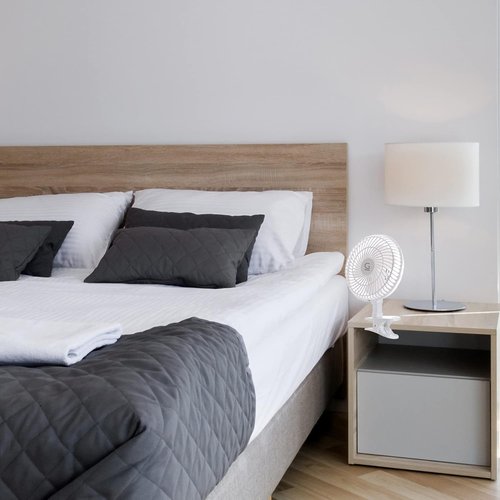 Genesis Clip Fan - 6-Inch Convertible Table-Top & Clip Design with Two Quiet Speeds | Off White