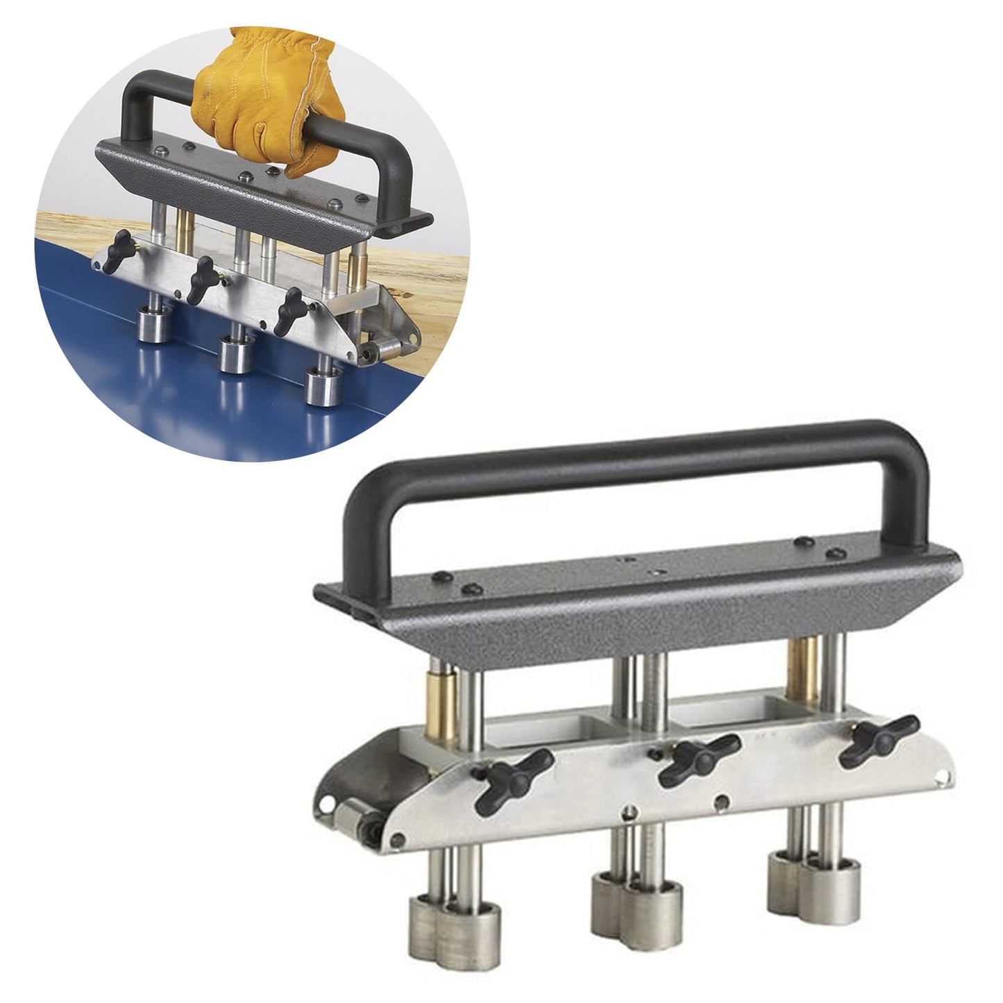Metal Sheet Roller Bender Tool for Bending and Roofing, Adjustable 0-90 Degree Angle with 13-130mm Radius